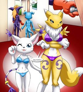 Comics XXX - Agradecimientos (Tailmon y Renamon Orgía Digimon) - 6