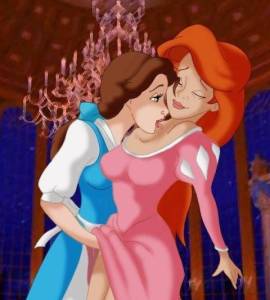 Online - Belle y Ariel de la Sirenita Sexo Lésbico - 2